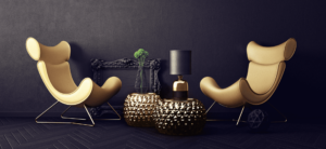 gold and creativity in interior