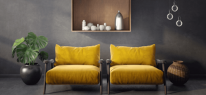 yelow and creativity in the interior